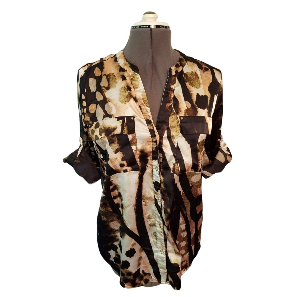 Calvin Klein Shirt Multicolor Women's Size M Length 27 in Pit to Pit 21 in